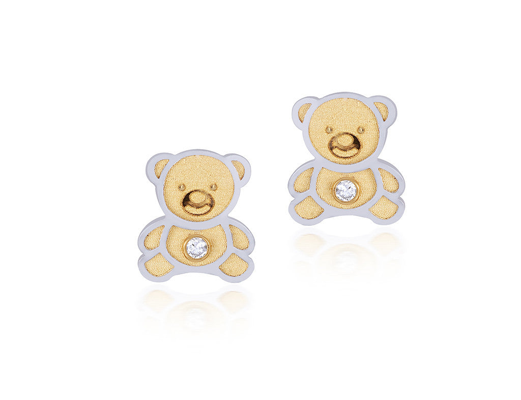 18K Teddy Love Earrings <br> Pugs & Paws Collection