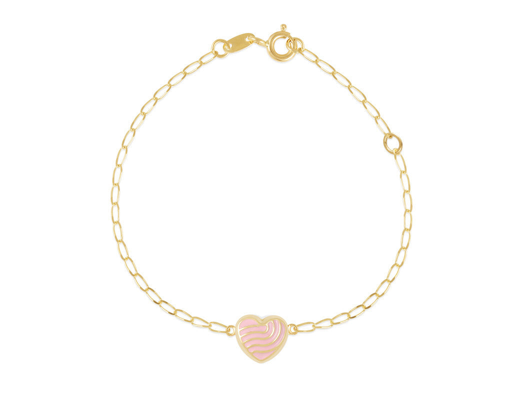 18K Gold Spiral Heart Bracelet <br> Young at Art Collection