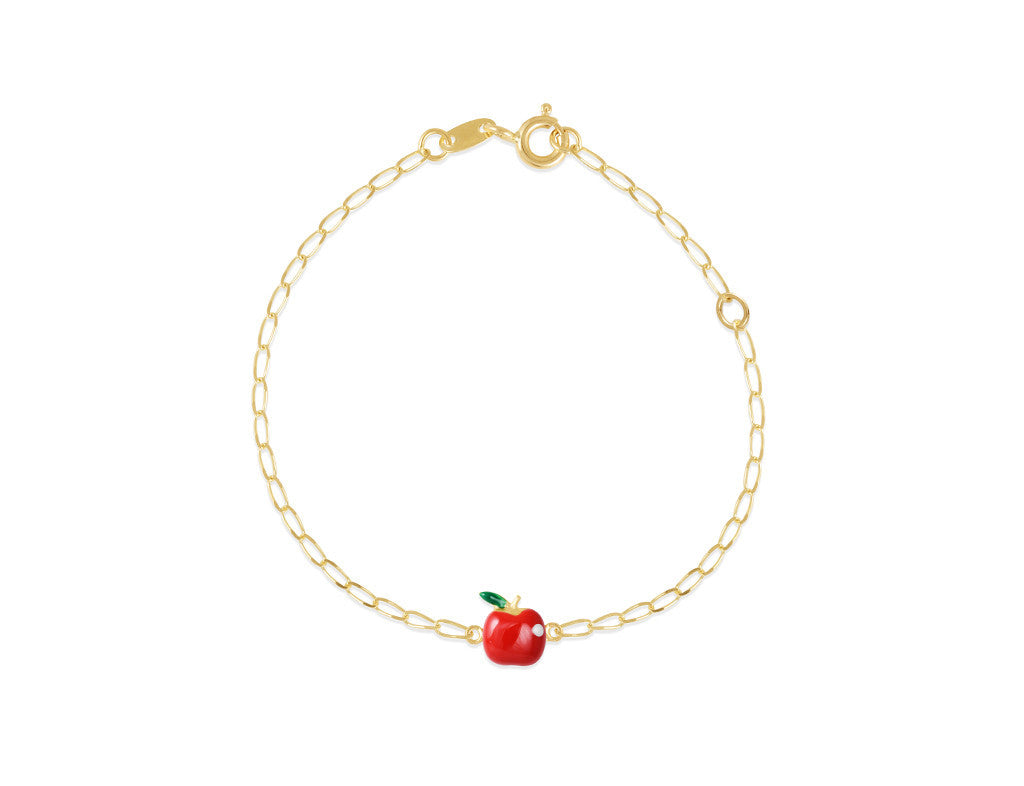 18K Gold Apple Bracelet - Fine Jewellery - My Baby Babbles