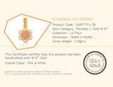 18K Gold Flowering Out Pendant <br> Le Fleur Collection