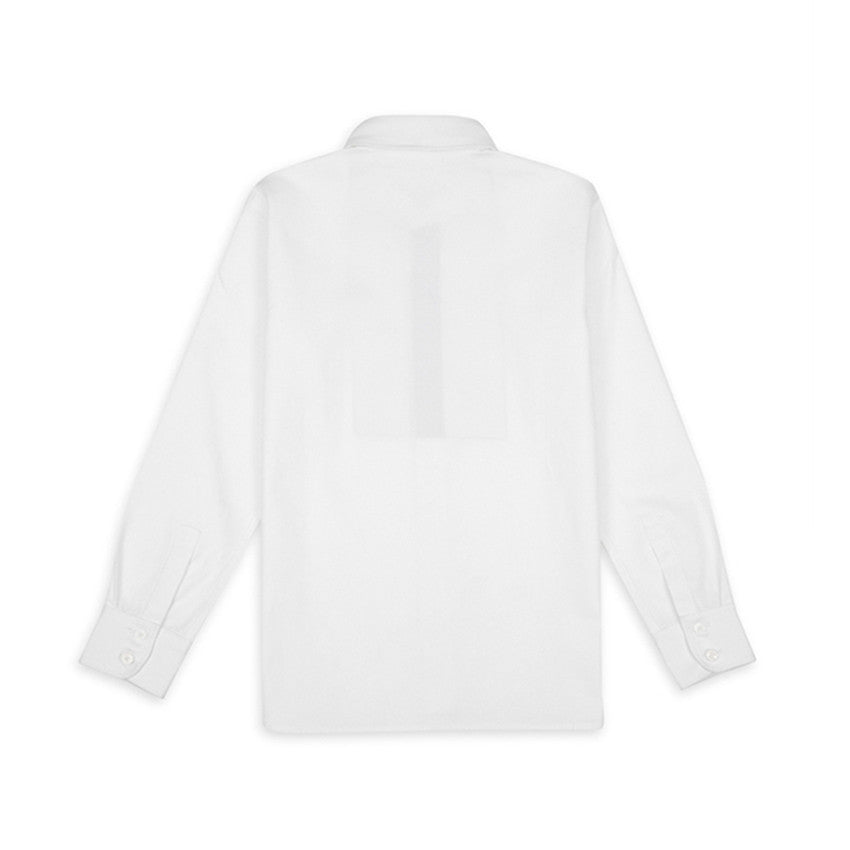 White with Blue Yoke Boys Shirt