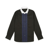 Black with White Collar Boys Shirt