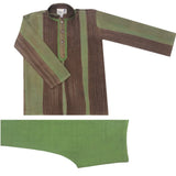 Krishna Mehta Olive Brown Kurta Set