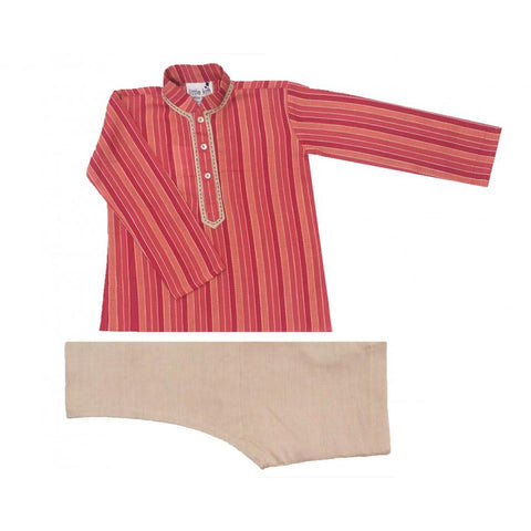 Krishna Mehta Coral Kurta Set