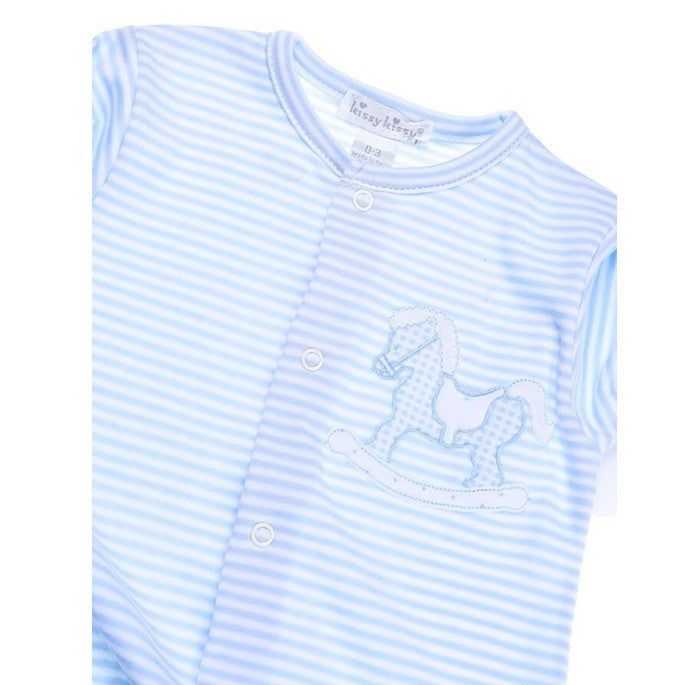 Blue Stripe Boy Footie