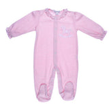 Pink Stripe Girl Footie