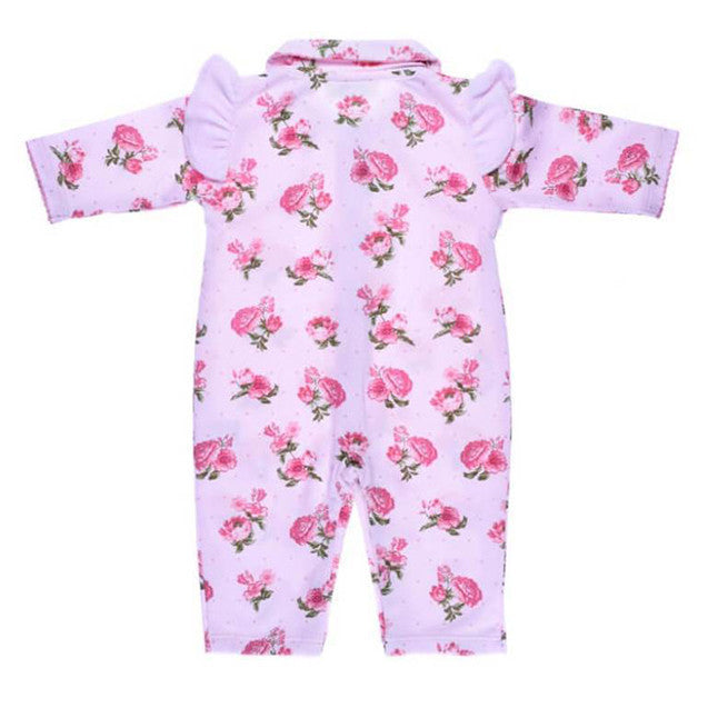 Rose Printed Baby Girl Printed Playsuit