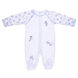 Blue Sleeves Printed Footie