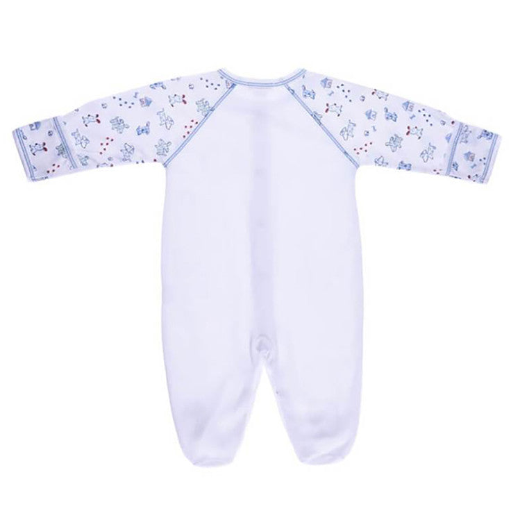 Blue Sleeves Printed Footie