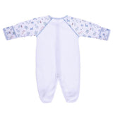 Blue Sleeves Printed Footie