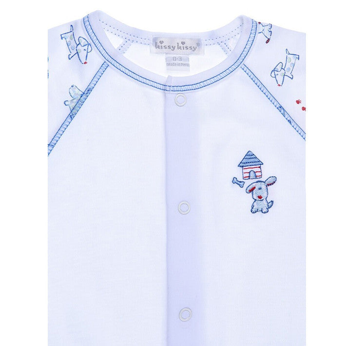 Blue Sleeves Printed Footie