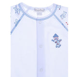 Blue Sleeves Printed Footie