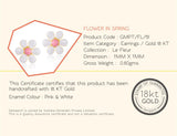 18K Gold Flower In Spring Earrings <br> Le Fleur Collection