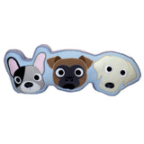 Doggy Business Bedding <br> Shaped Cushion- Pup Faces