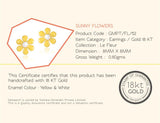 18K Gold Sunny Flower Earrings <br> Le Fleur Collection