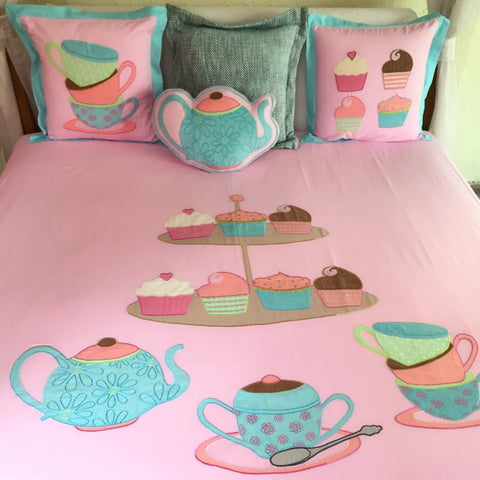 Vintage Tea Party Bedding <br> Single/Double Bedspread