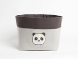 Fabric Storage Basket <br> Panda, Set of 2<br><span style="font-size: 10px;">Can be Personalised</span>