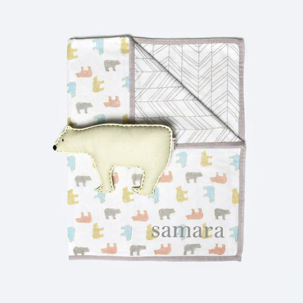 Tuck Me In Gift Bundle <br> Multi-Colour Bear<br><span style="font-size: 10px;">Can be Personalised</span>