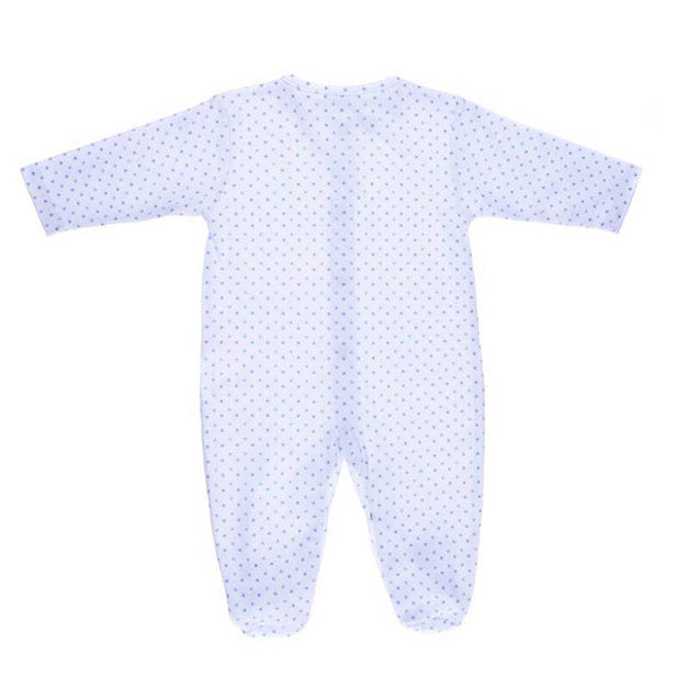 Blue Dotted Footie