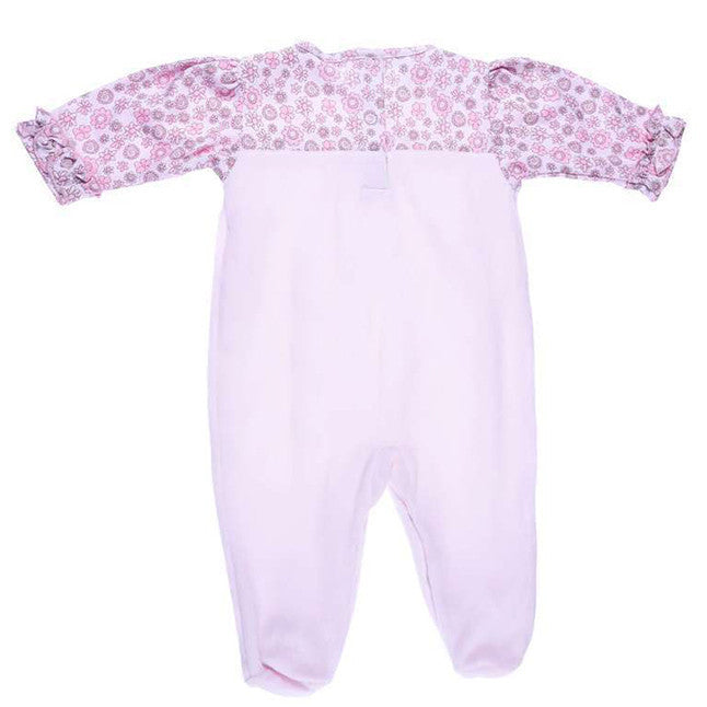 Pink Sleeves Printed Footie
