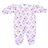 Pink & Brown Printed Footie