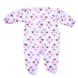 Pink & Brown Printed Footie