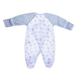 Blue & Brown Puppy Printed Footie