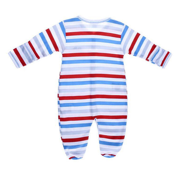 Red & Blue Stripe Footie