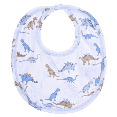 Bib, Blue & Brown Animal Printed <br> 100% Peruvian Cotton