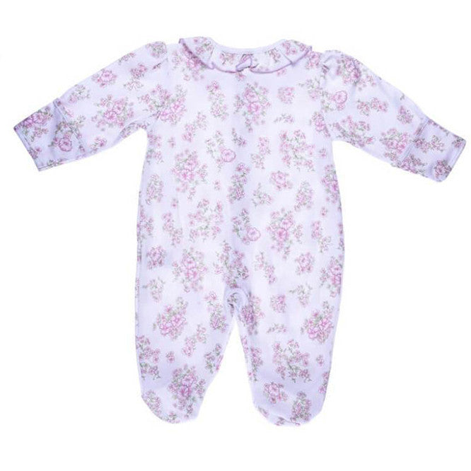 Pink & Green Printed Footie