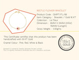 18K Gold Beetle Flower Bracelet <br> Bugs & Bees Collection