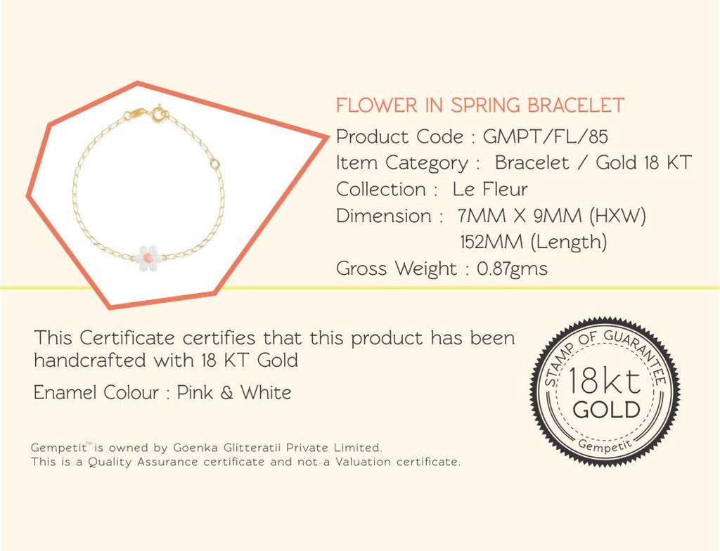 18K Gold Flower in Spring Bracelet <br> Le Fleur Collection
