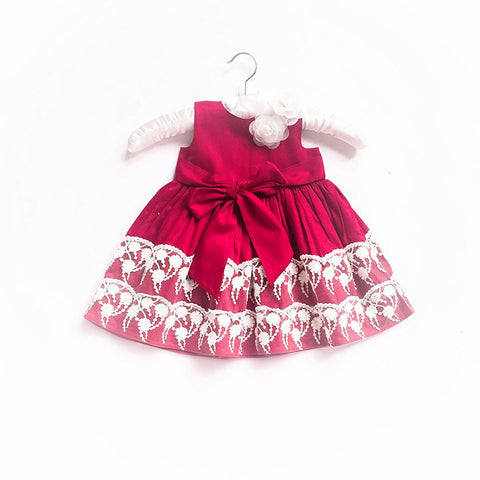 Strawberry Wine Dress<br> <span style="font-size: 10px;">Sleeves Added Upon Request</span>