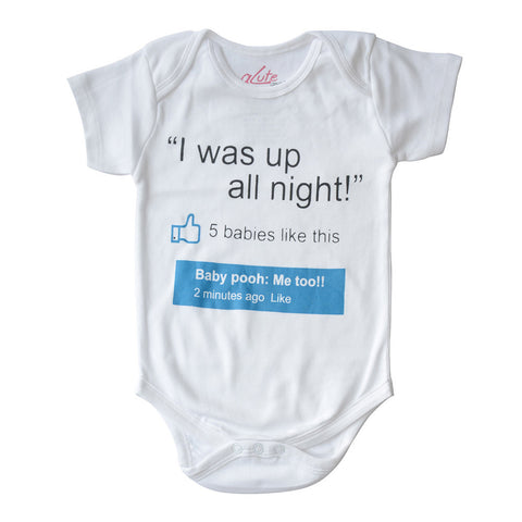 I Was Up All Night <br> Organic Cotton Onesie