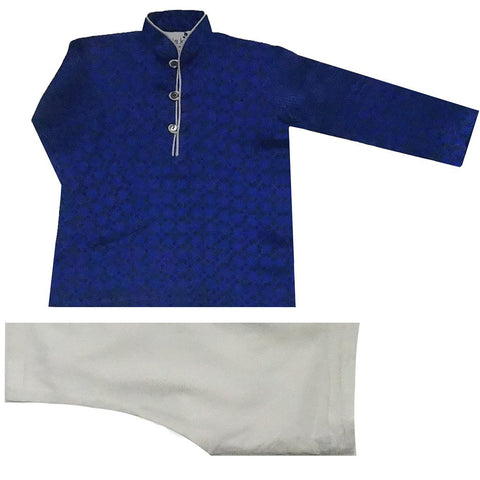 Krishna Mehta Royal Blue Kurta Churidar Set
