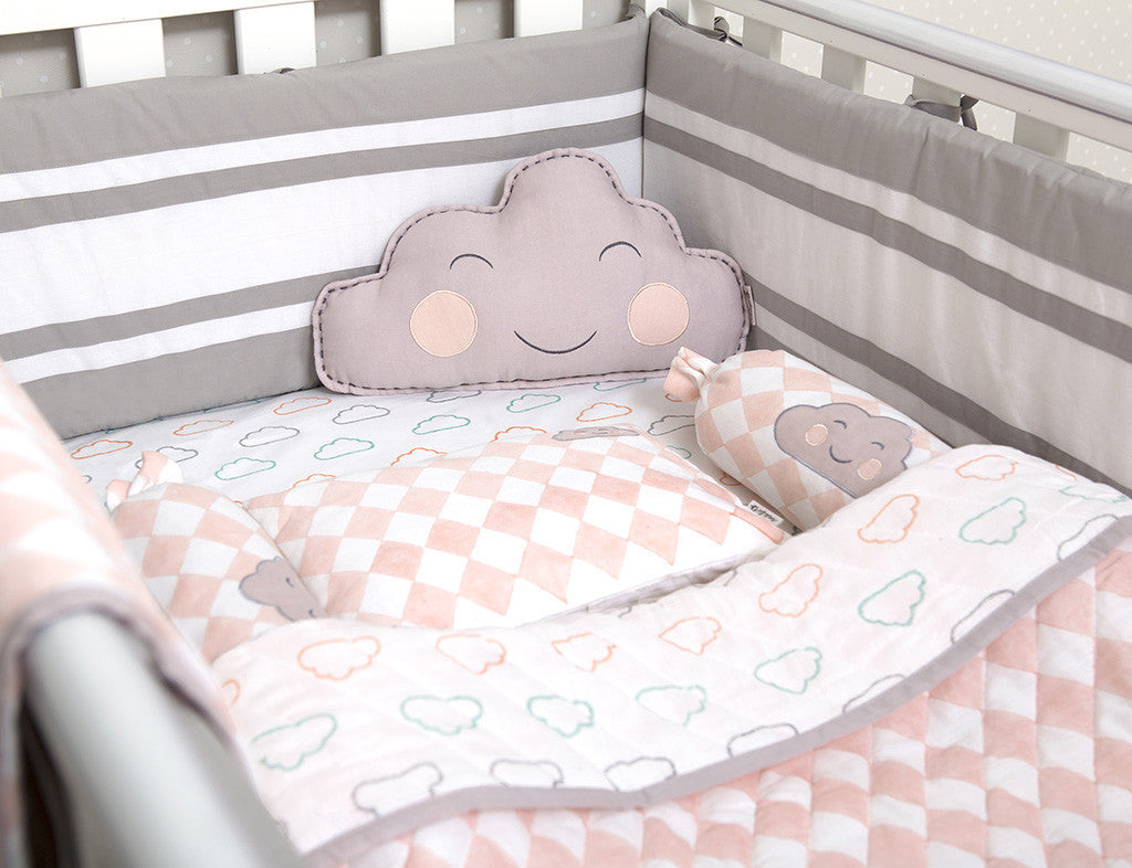 Baby Rock My Crib Gift Basket <br> Pink Cloud<br><span style="font-size: 10px;">Can be Personalised</span>