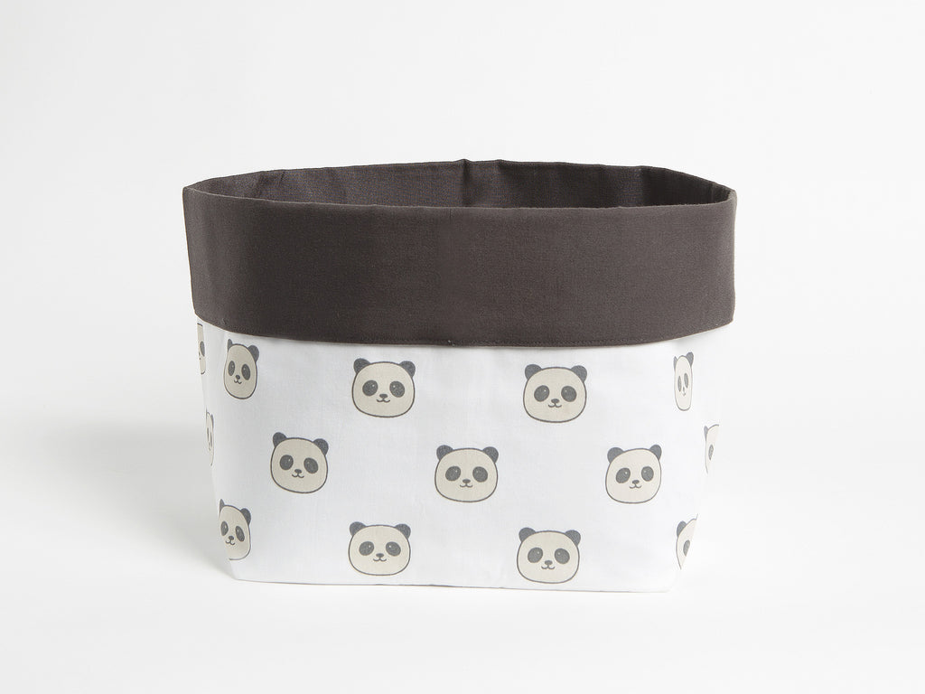 Fabric Storage Basket <br> Panda, Set of 2<br><span style="font-size: 10px;">Can be Personalised</span>