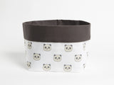 Fabric Storage Basket <br> Panda, Set of 2<br><span style="font-size: 10px;">Can be Personalised</span>