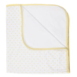 Receiving Blanket, White & Yellow Dotted <br> 100% Peruvian Cotton