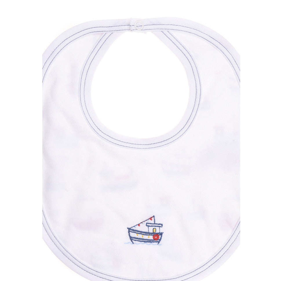 Bib, Multicolour Nautical Printed <br> 100% Peruvian Cotton