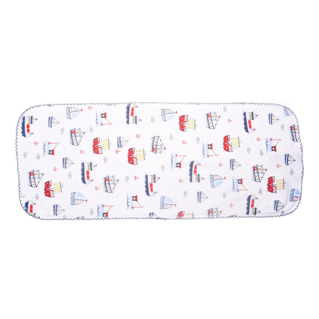 Burp Cloth, Multicolour Nautical Printed <br> 100% Peruvian Cotton