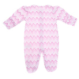 Pink Wave Printed Footie