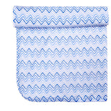 Receiving Blanket, Blue Wave Stripe Printed <br> 100% Peruvian Cotton