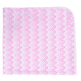 Receiving Blanket, Pink Wave Stripe Printed <br> 100% Peruvian Cotton