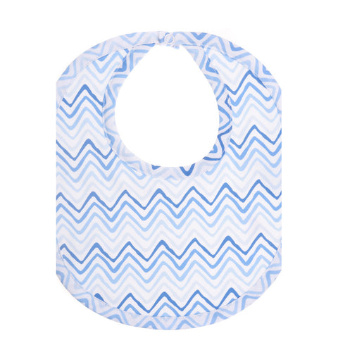 Bib, Blue Wave Stripe <br> 100% Peruvian Cotton