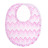 Bib, Pink Wave Stripe <br> 100% Peruvian Cotton