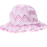 Floppy Hat, Pink Wave Print <br> 100% Peruvian Cotton
