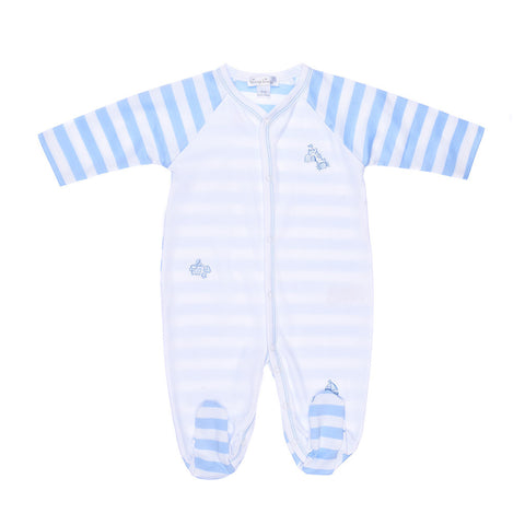 Blue Stripe Footie