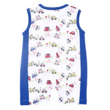 Multicolor Car Printed Playsuit