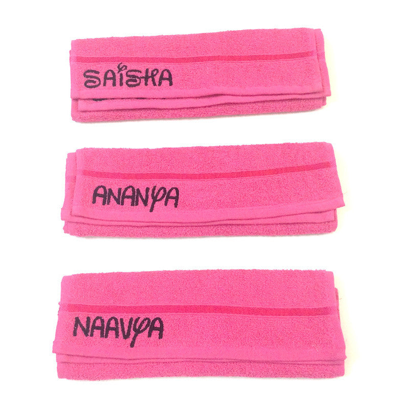 Personalised Hand Towels  <br> <span style="font-size: 11px; font-family:Helvetica,Arial,sans-serif;">Set of 4</span>